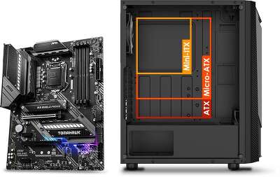 Корпус MSI MAG SHIELD 110R, черный, ATX, Без БП (749941)