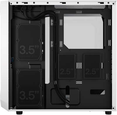 Корпус Fractal Design Focus 2 RGB White TG Clear Tint, белый, ATX, Без БП (FD-C-FOC2A-04)