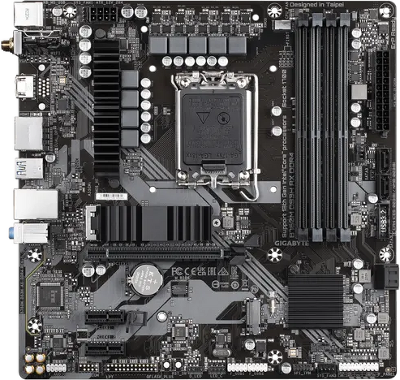 Материнская плата GIGABYTE B760M DS3H AX DDR4, LGA1700, B760, 4*DDR4, 4*SATA, 2*M.2, 3*USB 3.2, 2*USB 2.0, Type-C, 1*PCIx16, 2*PCIx1, HDMI+2*DP, mATX