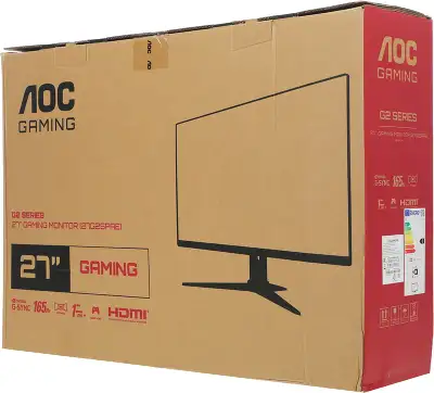 Монитор AOC 27" 27G2SPAE черный/красный IPS LED 1ms 16:9 HDMI M/M матовая 250cd 178гр/178гр 1920x1080 165Hz G-Sync FreeSync Premium VGA DP FHD 4.53кг
