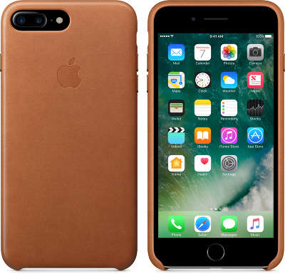Кожаный чехол для iPhone 7 Plus/8 Plus Apple Leather Case, Saddle Brown [MMYF2ZM/A]