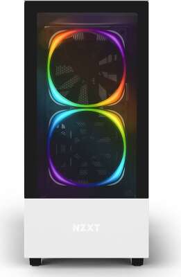 Корпус NZXT H510 Elite White/black, белый, ATX, Без БП (CA-H510E-W1)