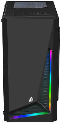 Корпус 1STPLAYER RAINBOW R2, закаленное стекло, черный, mATX, Без БП (R2-1R1)