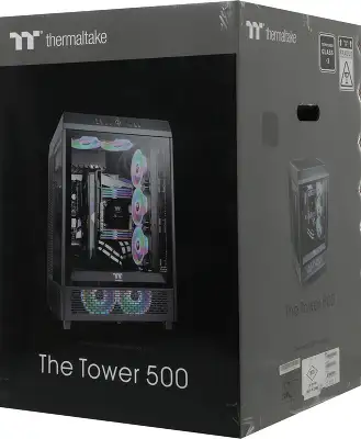 Корпус Thermaltake The Tower 500 черный без БП ATX 11x120mm 5x140mm 4xUSB3.0 audio bott PSU