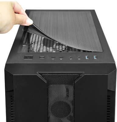Корпус Chieftec Hunter, черный, ATX, Без БП (GS-01B-OP)
