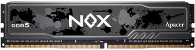 Оперативная память Apacer DDR5 16GB 5600MHz DIMM NOX Black Gaming Memory (PC5-44800) CL40 1.25V (Retail) 2048*8 Heat Sink (Retail) 3 years (AH5U16G56C522MBAA-1)
