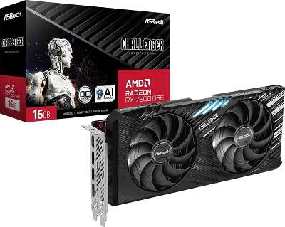 Видеокарта ASRock AMD Radeon RX 7900 GRE Challenger OC 16Gb DDR6 PCI-E HDMI, 3DP