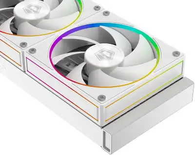 Система водяного охлаждения ID-Cooling SL240 ARGB Soc-AM5/AM4/1200/1700/1851 белый 4-pin 14-30dB Al+Cu LCD 300W Ret (SL240 WHITE)