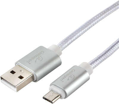 Кабель USB 2.0 Cablexpert CC-U-mUSB02S-1.8M, AM/microB, серия Ultra, длина 1.8м, серебристый, блистер