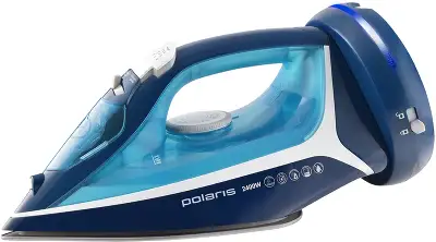 Утюг беспроводной Polaris PIR 2444K Cord[LESS] 2400Вт синий/белый