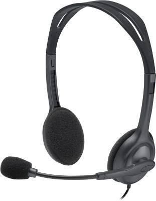 Гарнитура Logitech H111 (1 x 3.5мм, кабель 1.8м) (арт. 981-000594, M/N: A-00021)