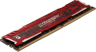 Набор памяти DDR4 DIMM 2x4Gb DDR2666 Crucial Ballistix Sport LT Red (BLS2K4G4D26BFSE)