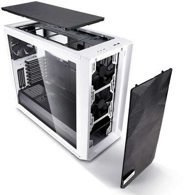 Корпус Fractal Design Meshify S2 TG Clear, белый, ATX, Без БП (FD-CA-MESH-S2-WT-TGC)