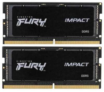 Память оперативная/ Kingston 32GB 4800MT/s DDR5 CL38 SODIMM (Kit of 2) FURY Impact PnP