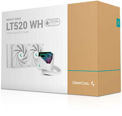 Жидкостное охлаждение Deepcool LT520 WH, 250 Вт, 2x12 см, ARGB