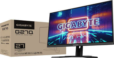 Монитор Gigabyte 27" G27Q черный IPS LED 1ms 16:9 HDMI M/M полуматовая HAS 350cd 178гр/178гр 2560x1440 144Hz G-Sync FreeSync DP 2K USB 7.3кг