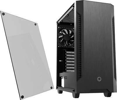 Корпус GameMax Fortress TG, черный, ATX, Без БП (Fortress TG)