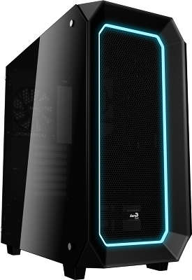 Корпус Aerocool [Project 7] P7-C0 черный , два акриловых окна , ATX, без БП, 2x USB 3.0