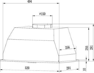 Вытяжка встраиваемая BOX 1200 черный WEISSGAUFF