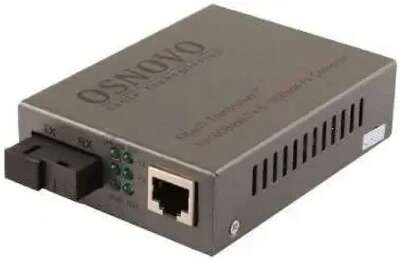 OMC-100-11S5a Оптический Fast Ethernet медиаконвертер для передачи Ethernet по одному волокну одномодового оптического кабеля до 20км.