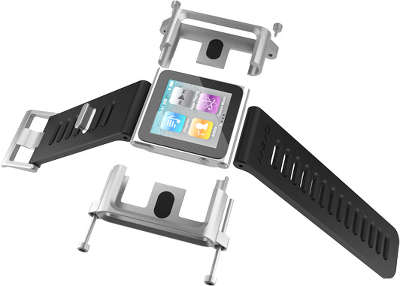 Чехол-браслет LunaTik Multi-Touch Watch Band для iPod nano 6G, серебристый [LTSLV-003]