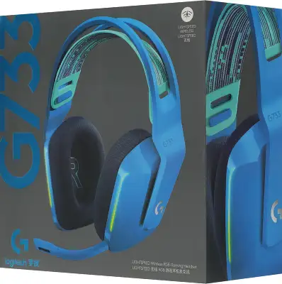 Наушники с микрофоном Logitech G733 Lightspeed синий накладные Radio оголовье (981-000945)