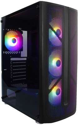 Корпус 1STPLAYER FIREBASE X4, черный, ATX, Без БП (X4-BK-4F1)