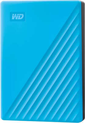 Внешний жесткий диск (HDD) Western Digital 4Tb My Passport, 2.5", USB 3.0, голубой