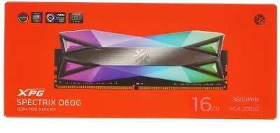 Модуль памяти DDR4 UDIMM 16Gb DDR3600 ADATA XPG SPECTRIX D60G RGB (AX4U360016G18I-ST60)