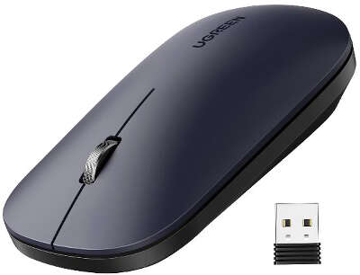 Мышь беспроводная Ugreen MU001 Portable Wireless Mouse, серо-черная [90372]