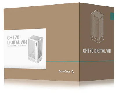 Корпус Deepcool CH170 DIGITAL WH без БП, белый, MINI-ITX