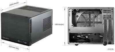 Корпус SilverStone SG13, черный, mATX, Без БП (SST-SG13B-C)