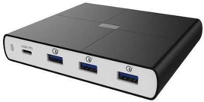 Зарядное устройство ACD CЗУ (ACD-P904U-V1B) 90Вт, Сетевое ЗУ 4xUSB 1PD+3QC, 3.6;20В/4.35А(max) RTL {20}