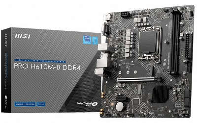 Материнская плата mATX LGA1700 MSI PRO H610M-B DDR4