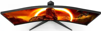 Монитор AOC 34" Gaming CU34G2XP/BK черный/красный VA LED 21:9 HDMI матовая HAS 400cd 178гр/178гр 3440x1440 180Hz FreeSync Premium DP Quad 2K (1440p) USB 8.02кг