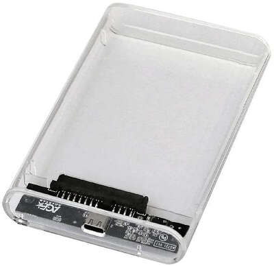 Внешний корпус для HDD/SSD AgeStar 3UB2P6C SATA III USB3.0 пластик прозрачный 2.5