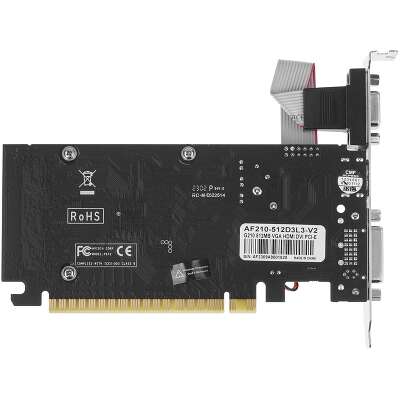 Видеокарта AFOX G210 512MB DDR3 VGA/DVI/HDMI 1FAN LP (AF210-512D3L3-V2) RTL