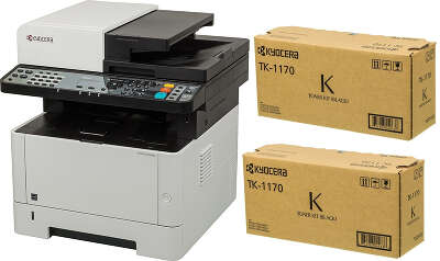 МФУ лазерный Kyocera M2040DN A4 Duplex белый/серый (в комплекте: 2 картриджа)