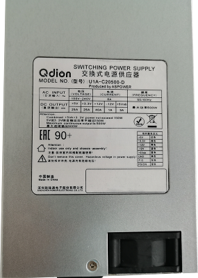 Блок питания серверный/ Server power supply Qdion Model U1A-C20500-D P/N:99SAC20500I1170110 1U Single Server Power 500W Efficiency 80 Plus Silver, Cable connector: C14