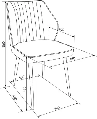 Стул для дома Бюрократ CH-K5 т.серый Holland 18 металл черный на ножках (CH-K5_1/HL18)