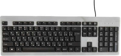 Клавиатура БЕШТАУ КЛ104РУ 104 клавиши, USB, 1,8м, цвет русской/латинской раскладки Белый/Белый, черная