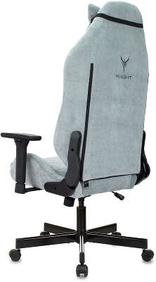 Кресло игровое Knight N1 Fabric серо-голубой Light-28 с подголов. крестов. металл