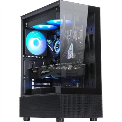 корпус Formula V Line Crystal Z1 Black, ATX, Left & Front side Tempered Glass, USB3.0*1, USB2.0*2