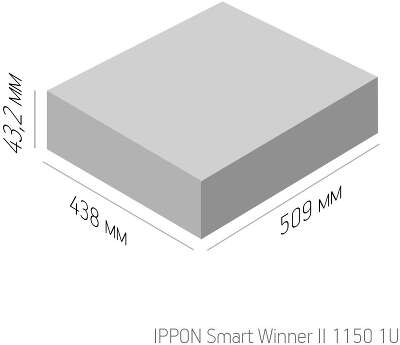 ИБП Ippon Smart Winner II 1U, 1150VA, 770W, IEC