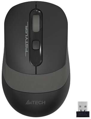 Мышь беспроводная A4TECH Fstyler FG10 черный/серый (USB, 2000dpi, 4but) (FG10 GREY)