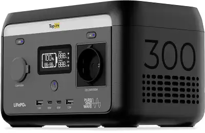 Электростанция портативная TopON Home TOP-H300 64000mAh 8A QC3.0/PD3.0 4xUSB черный/серый (103760)