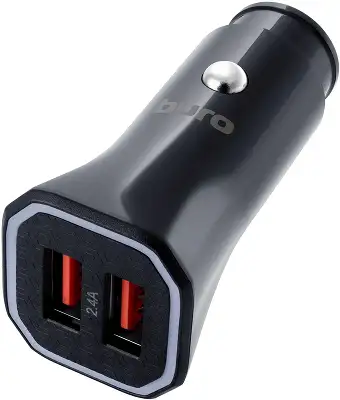 Автомобильное зар./устр. Buro BUCM1 18W 3A (QC) 2xUSB универсальное черный (BUCM18P200BK)