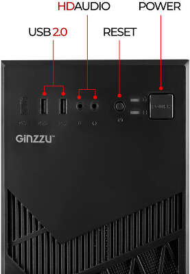 Корпус Ginzzu A410 ATX, без БП