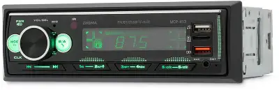 Автомагнитола Digma MCP-413 1DIN 4x45Вт v5.0 USB 2.0 AUX 4 ПДУ