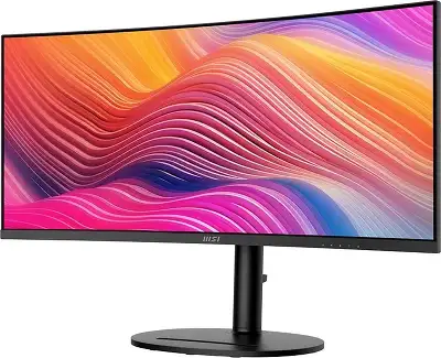 Монитор MSI 34" Modern MD342CQP черный VA LED 21:9 HDMI M/M матовая HAS Piv 3500:1 300cd 178гр/178гр 3440x1440 120Hz DP UW USB 8.05кг